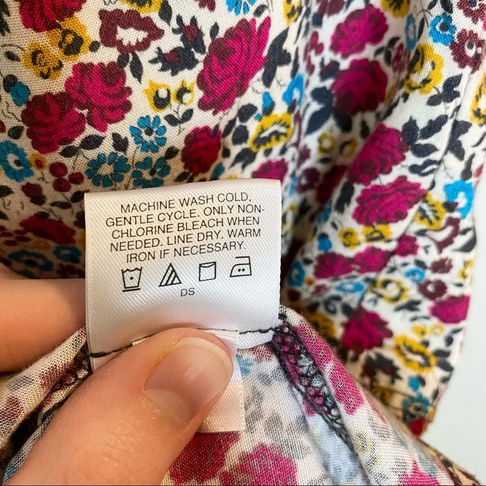 Hanna Andersson Floral Multicolor Dress Tunic Size 120 US 6-7